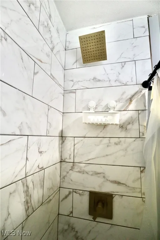 Bathroom with tiled shower
