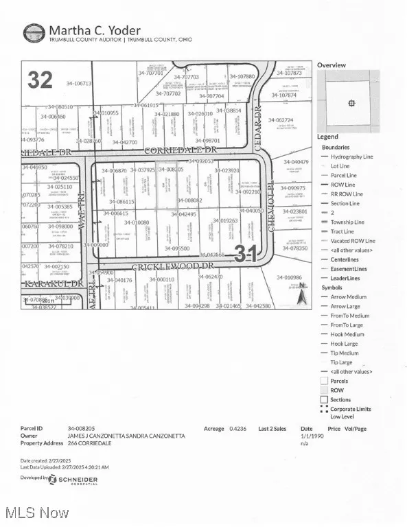 266 Corriedale Drive, Cortland, Ohio,MLS Now Listing ID