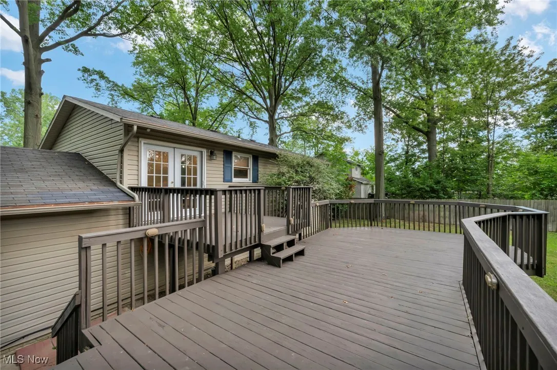 Deck featuring french doors
