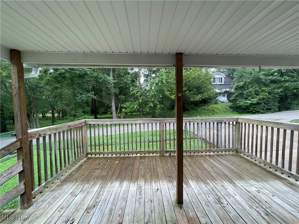 View from covered front porch
