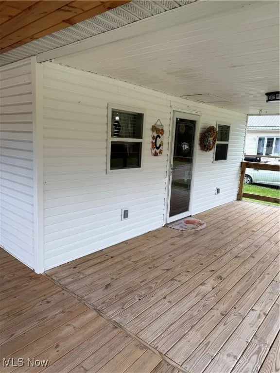 View of wooden terrace