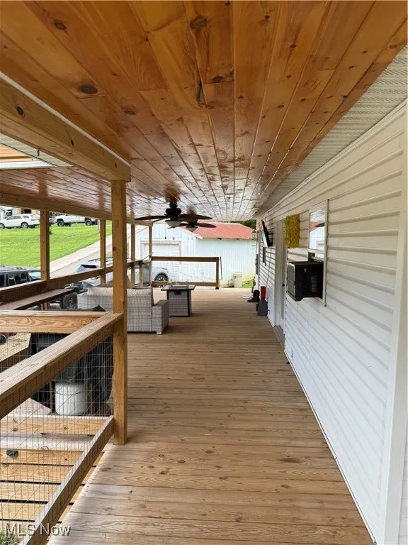 View of wooden terrace