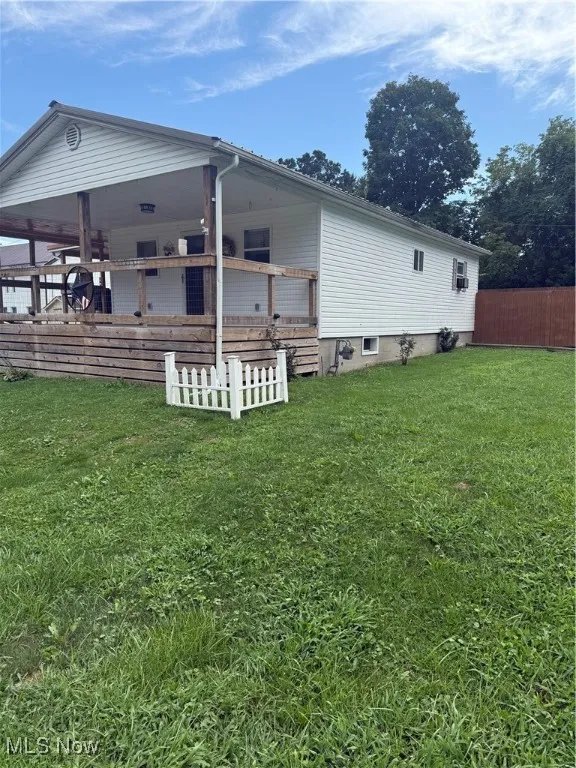 Rear view of house