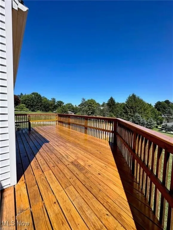 View of wooden deck