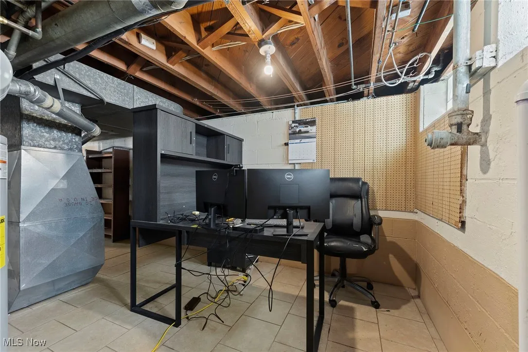 Office space featuring heating unit