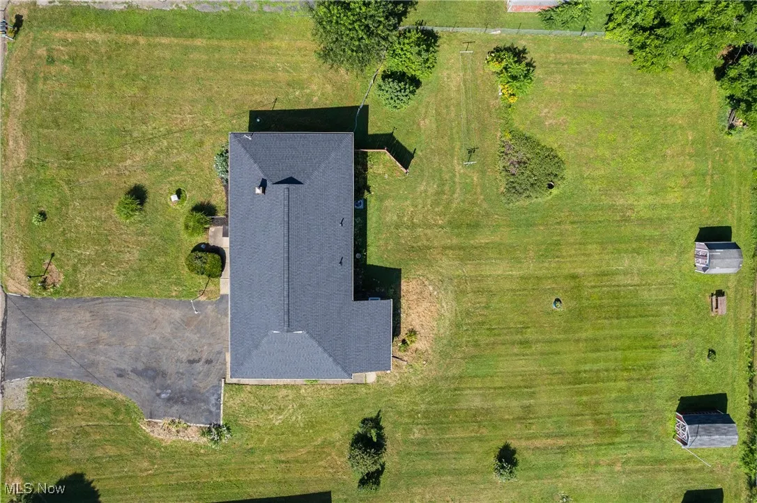 View from above of property