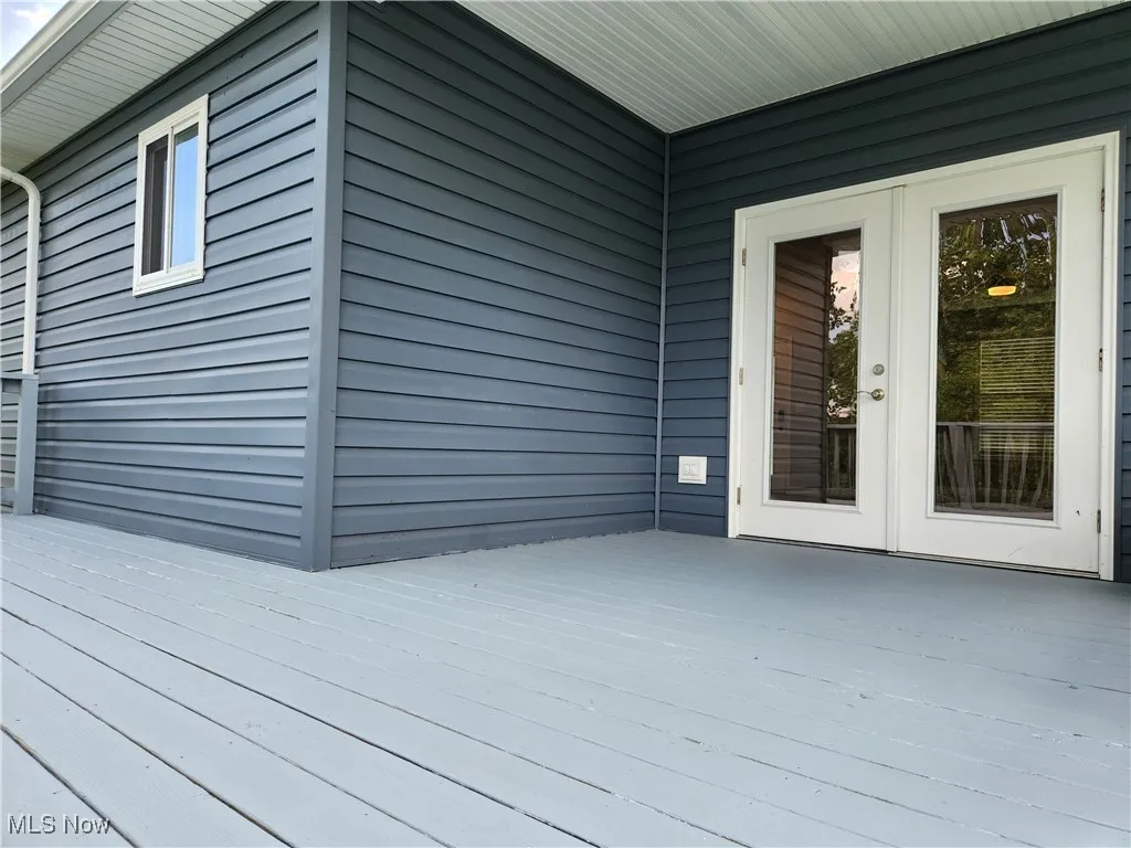 Deck featuring french doors