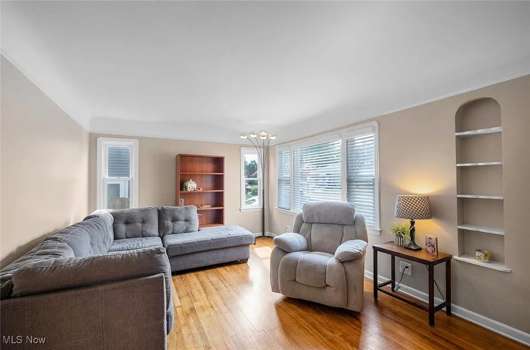 Living room with hardwood floors