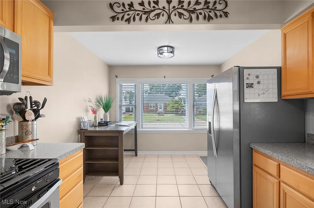 Kitchen with large eating area