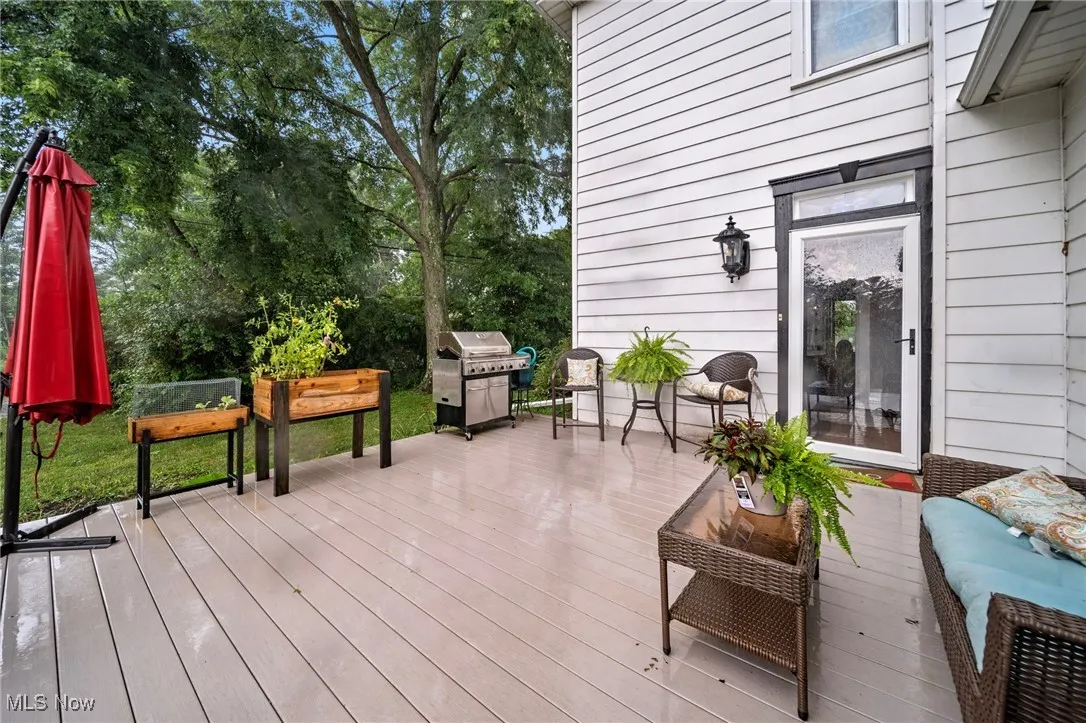 Deck with area for grilling