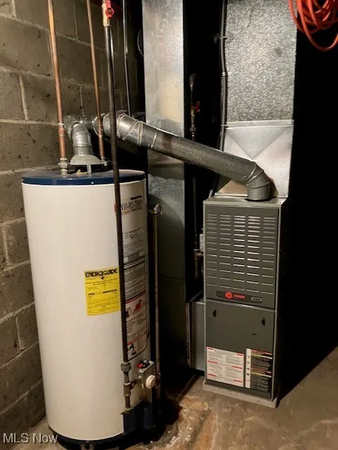 Apartment furnace and hot water tank