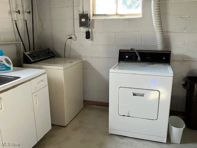 Laundry in basement