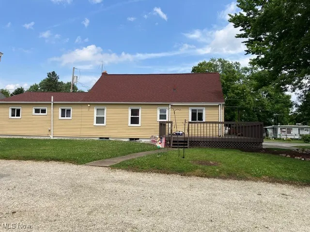 Back of house and deck