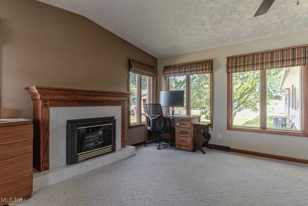 Fireplace in the family room