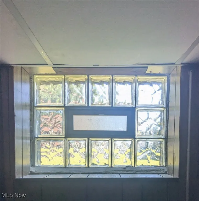 Glass block windows throughout lower level