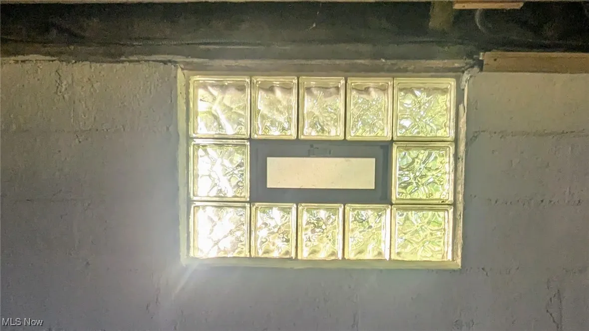 view of additional glass block window