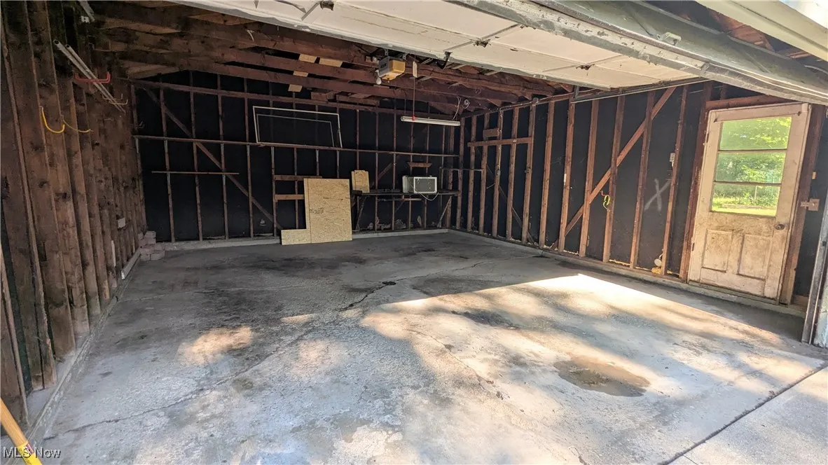 View of inside garage