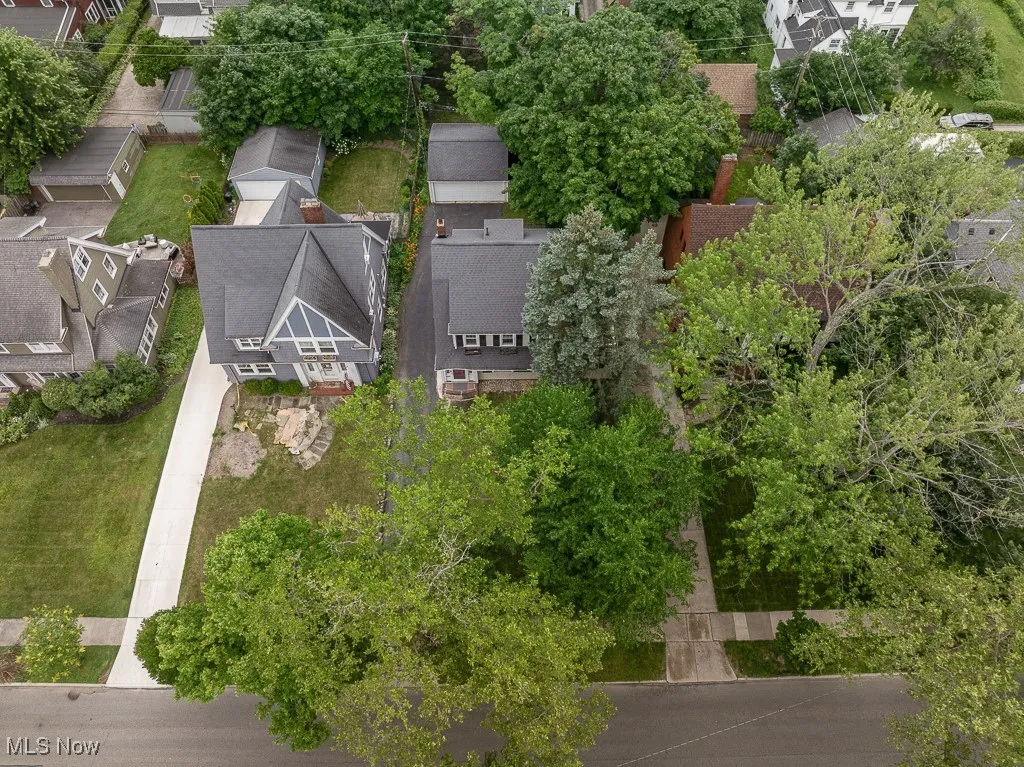 Aerial view of residential area