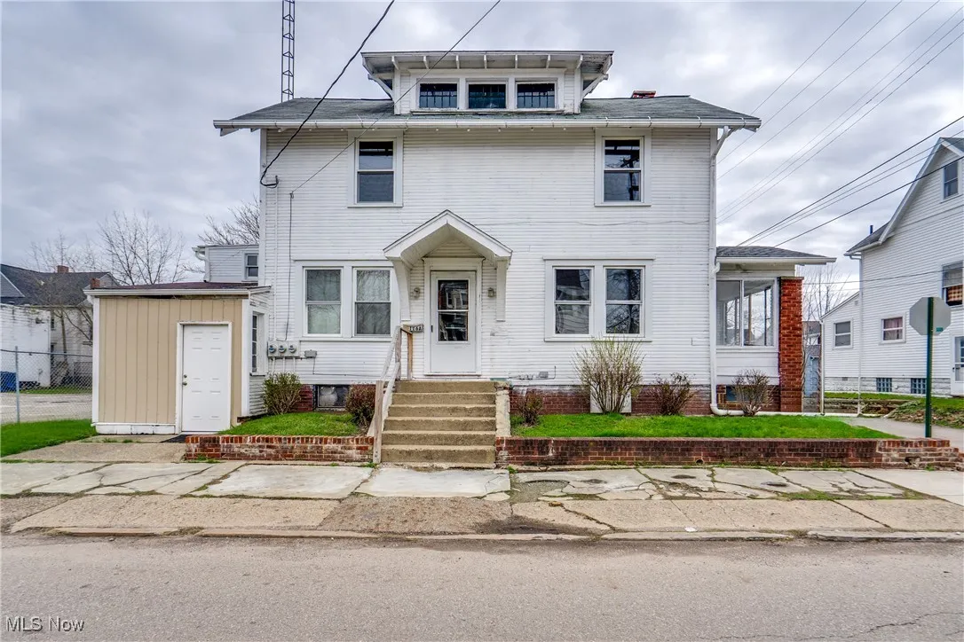 Front of duplex and storefront
