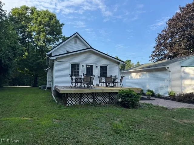 Back of property showing deck