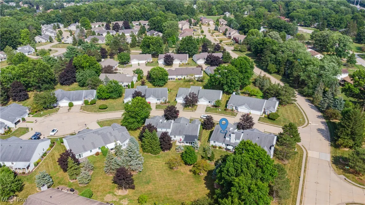 Aerial view of residential area