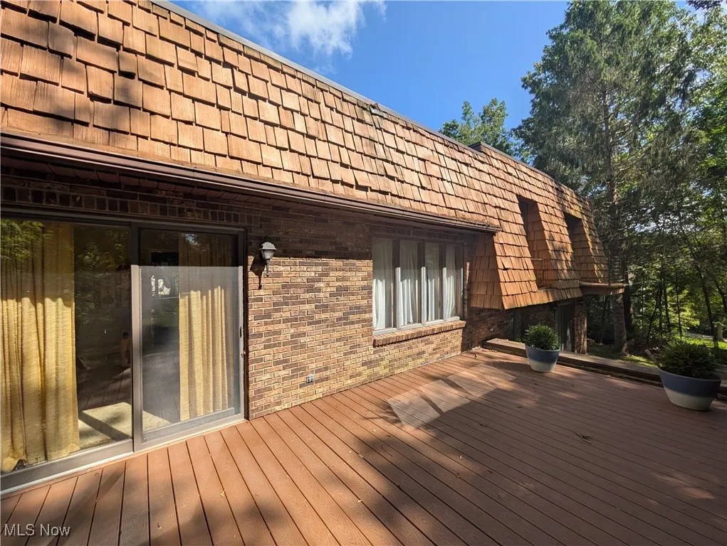 View of wooden deck