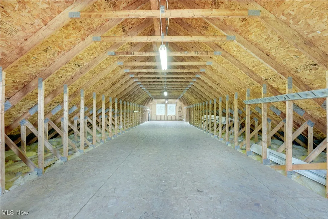 Upstairs loft of outbuilding