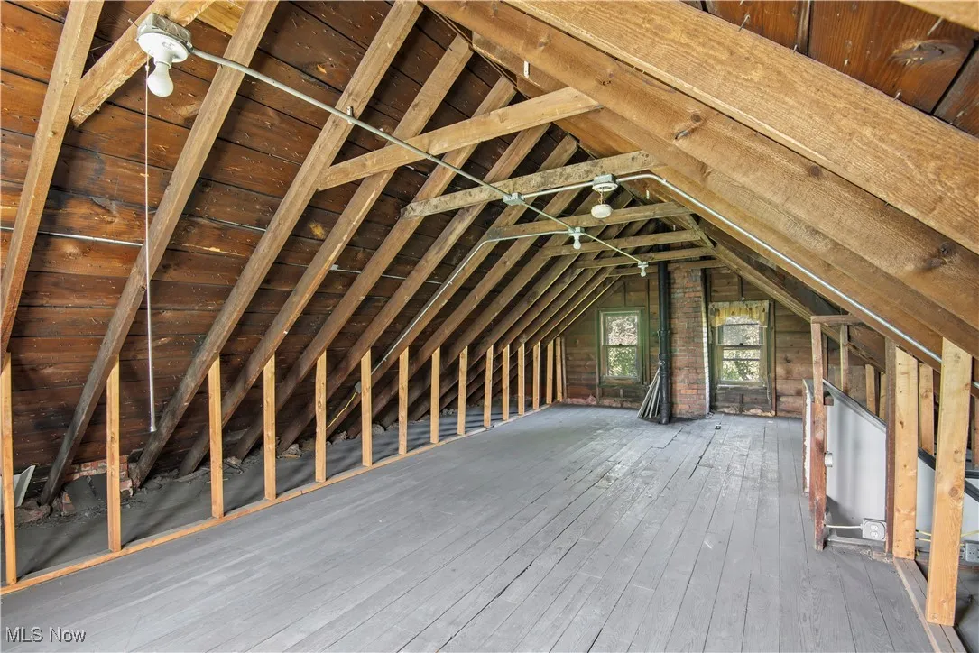 View of unfinished attic