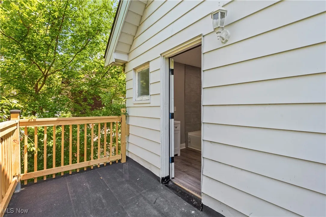 View of wooden deck