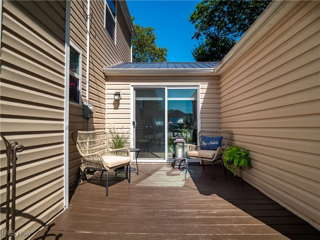 Wooden side deck