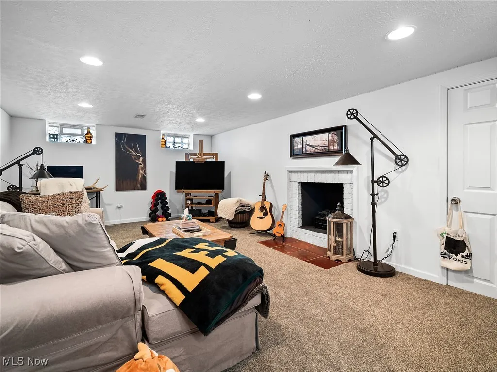 Finished basement area