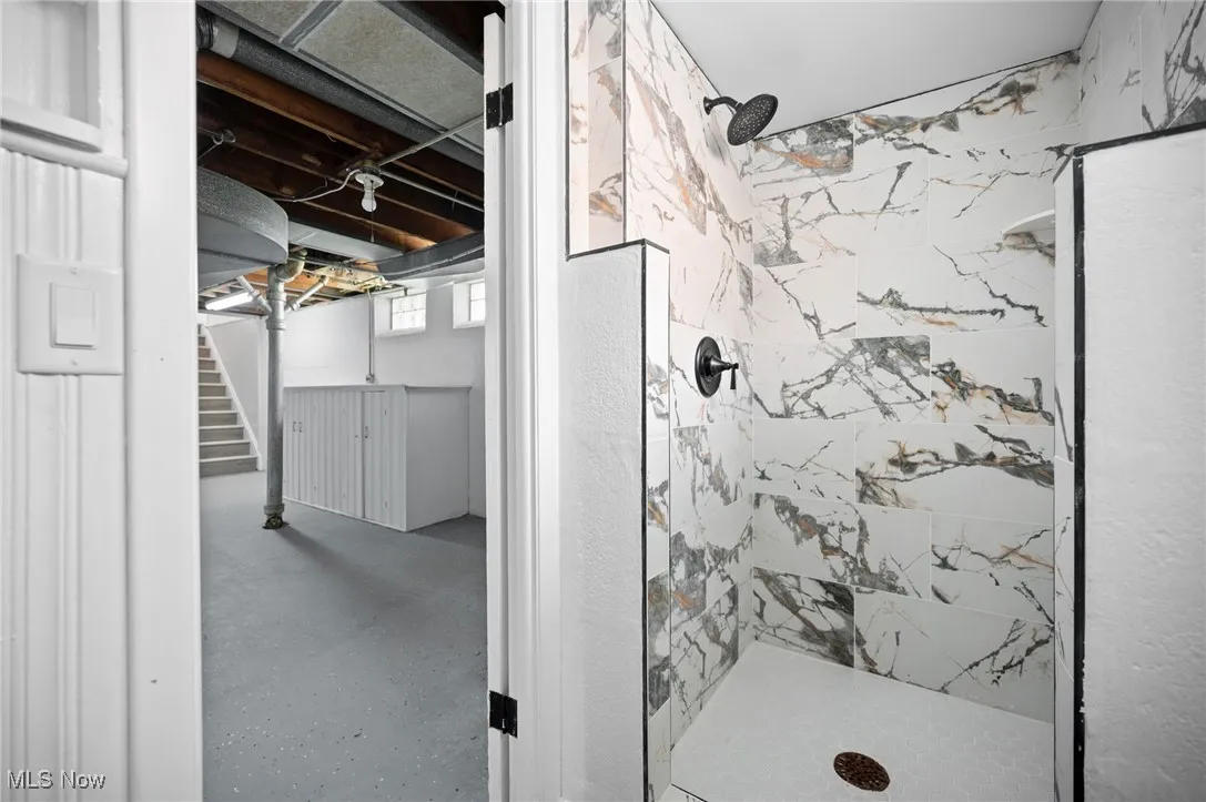 Bathroom featuring a stall shower