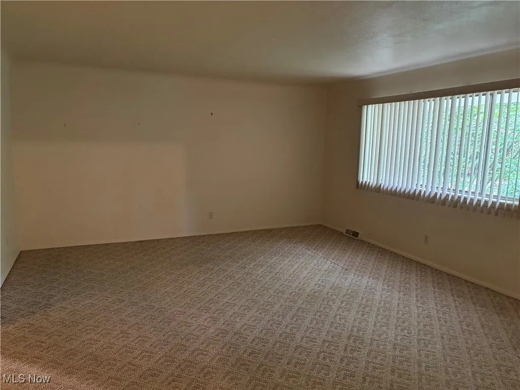 Living room featuring carpet and baseboards