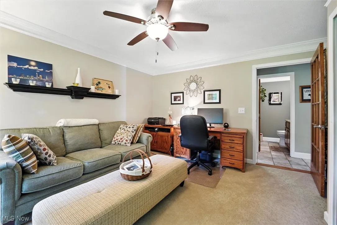 Could be first floor bedroom or playroom. Closet and door.