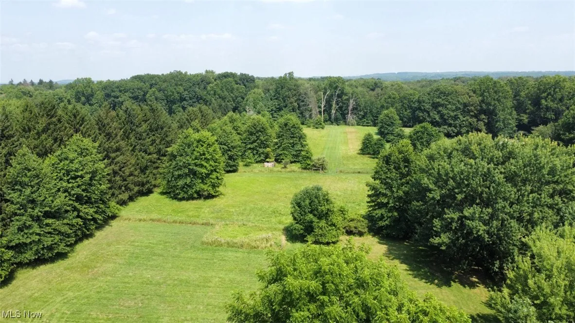 Drone / aerial view of a heavily wooded area