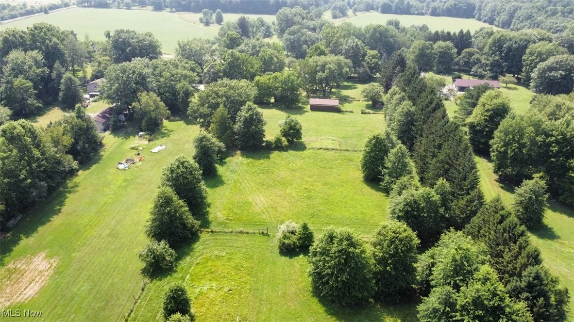Aerial view of sparsely populated area