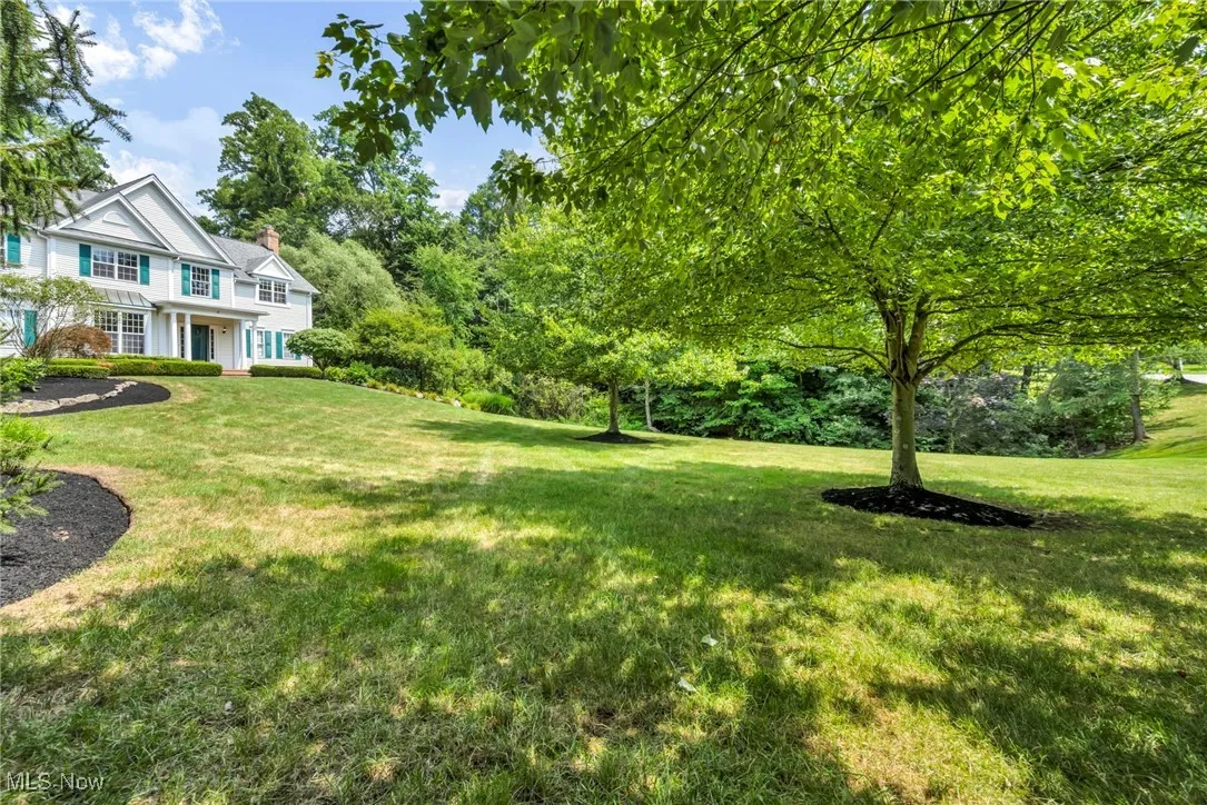 View of green lawn with view of scattered trees