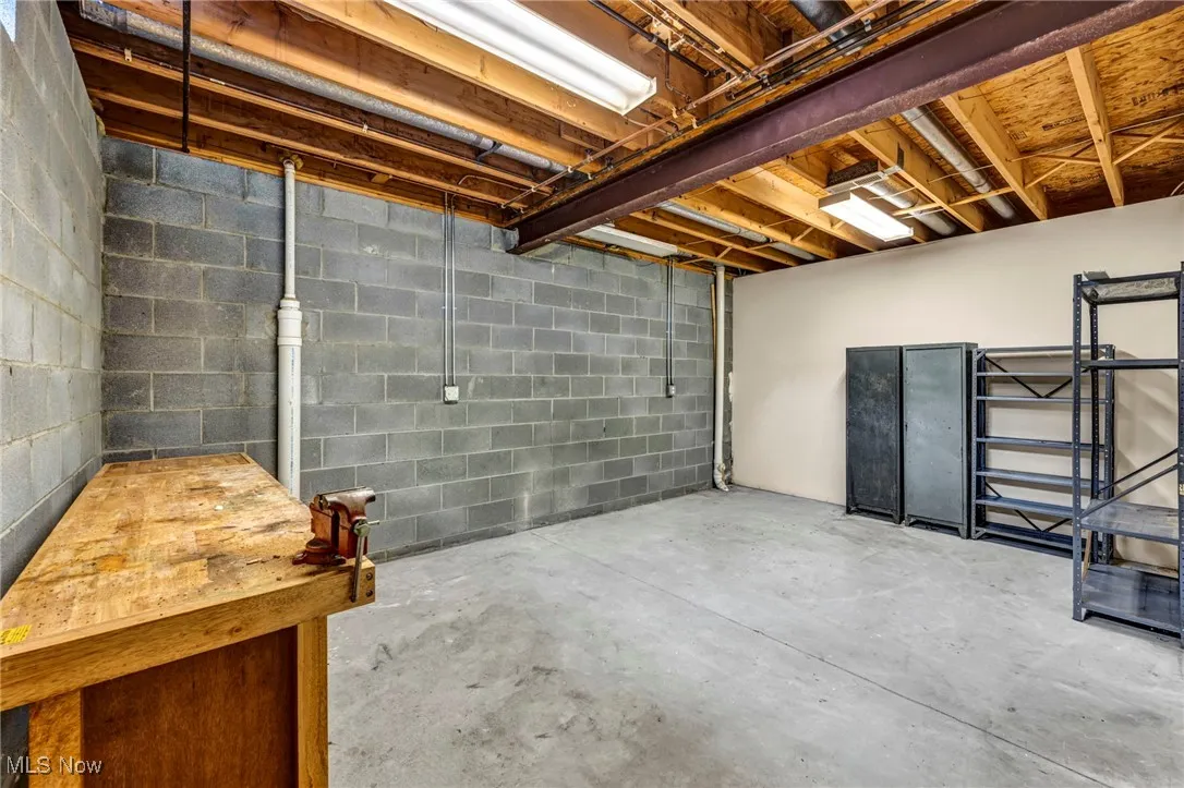 View of unfinished below grade area