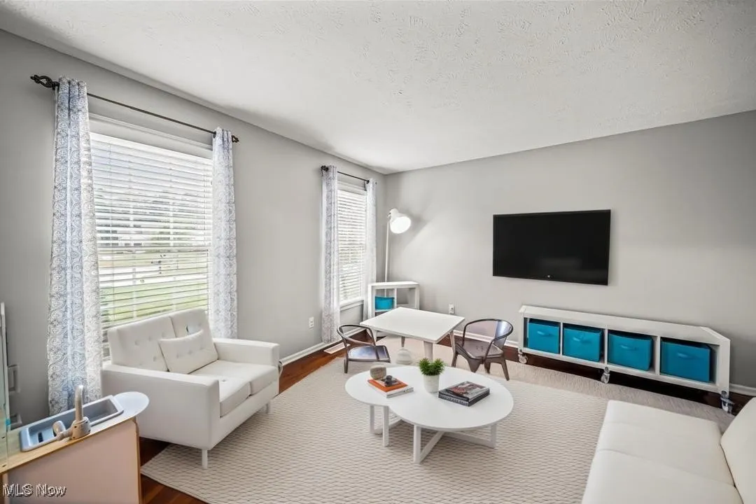 Front living space. Virtually staged.