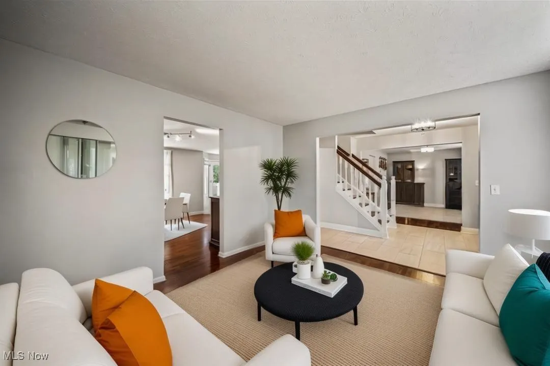 Front living space. Virtually staged.