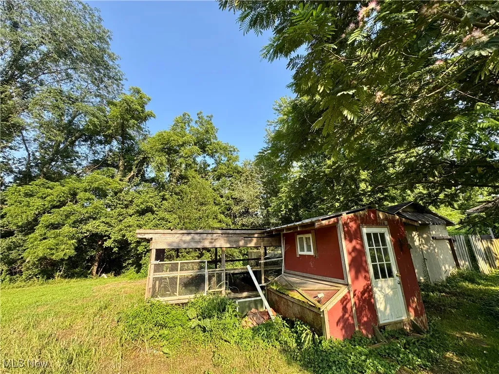 View of poultry coop