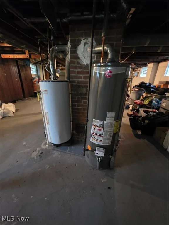 Utilities with gas water heater
