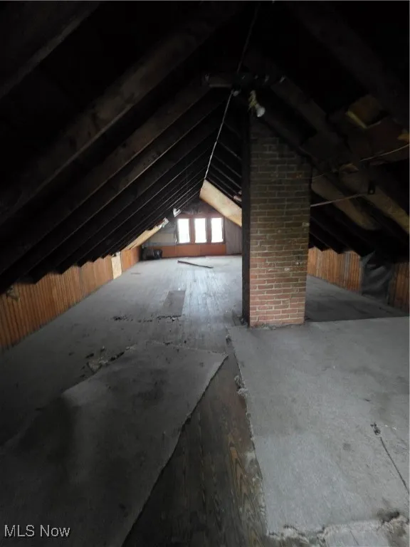 View of unfinished attic