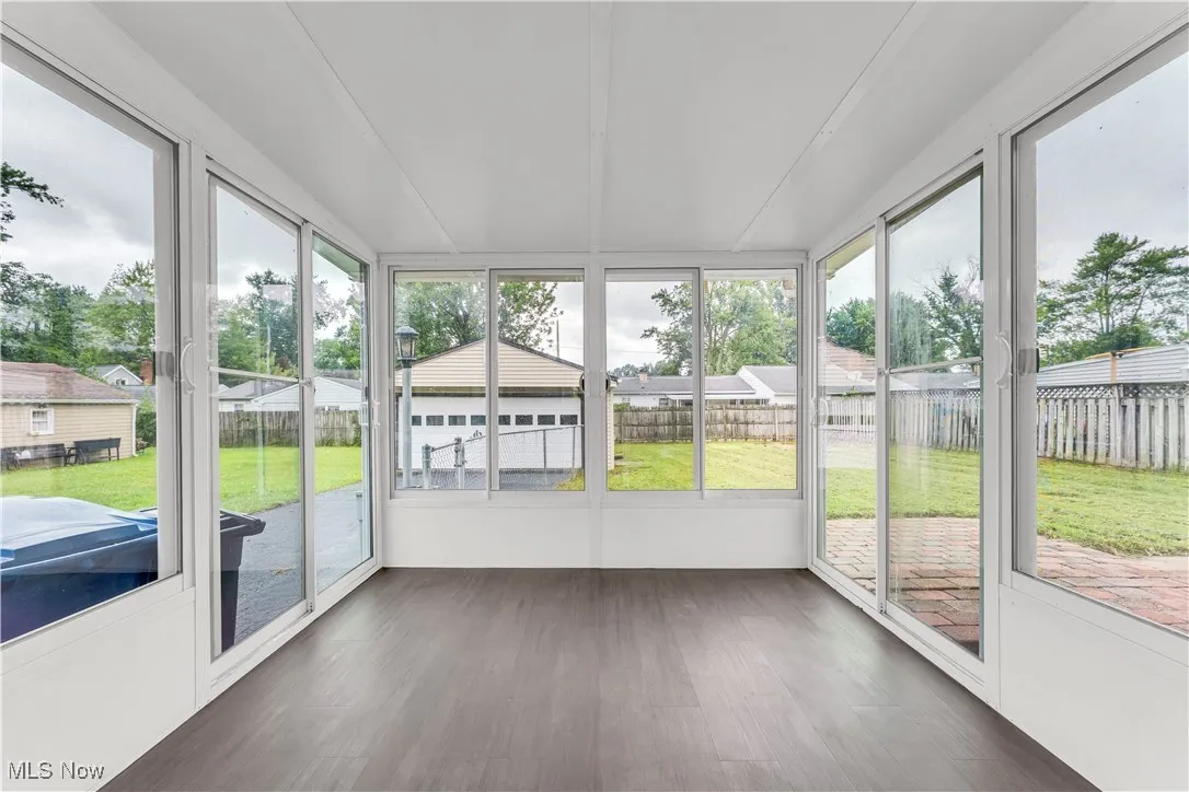 Enclosed sunroom/porch.