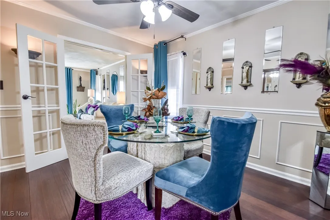 features beautiful bamboo flooring