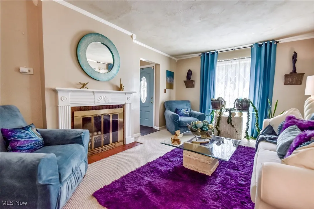 features fireplace