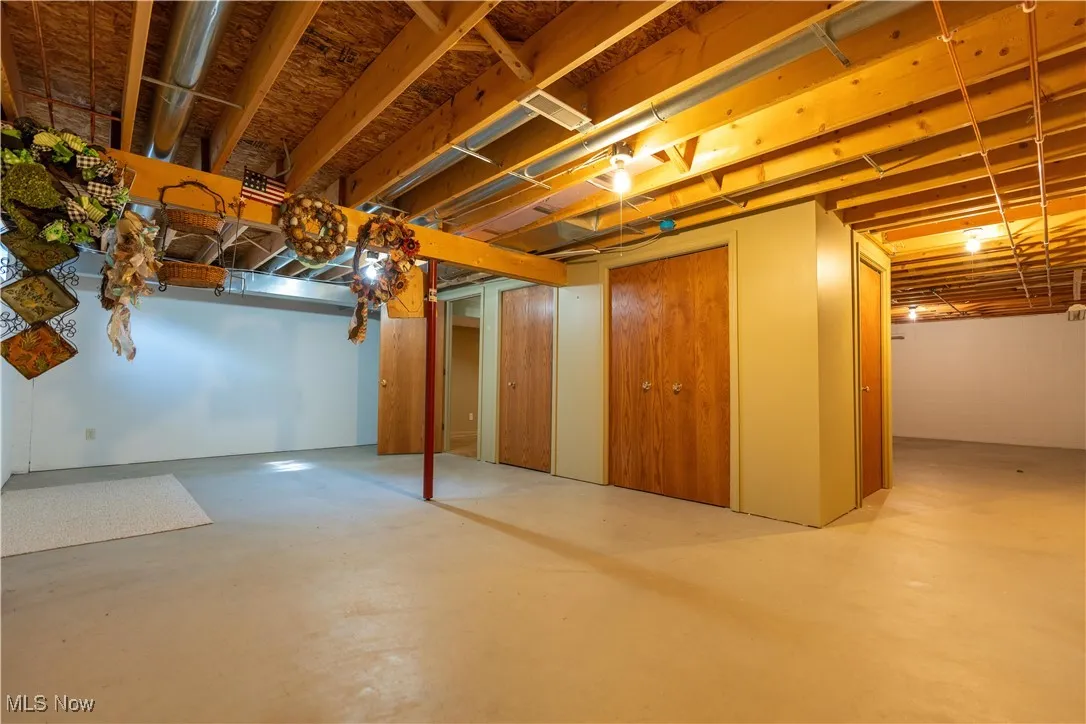 View of below grade area