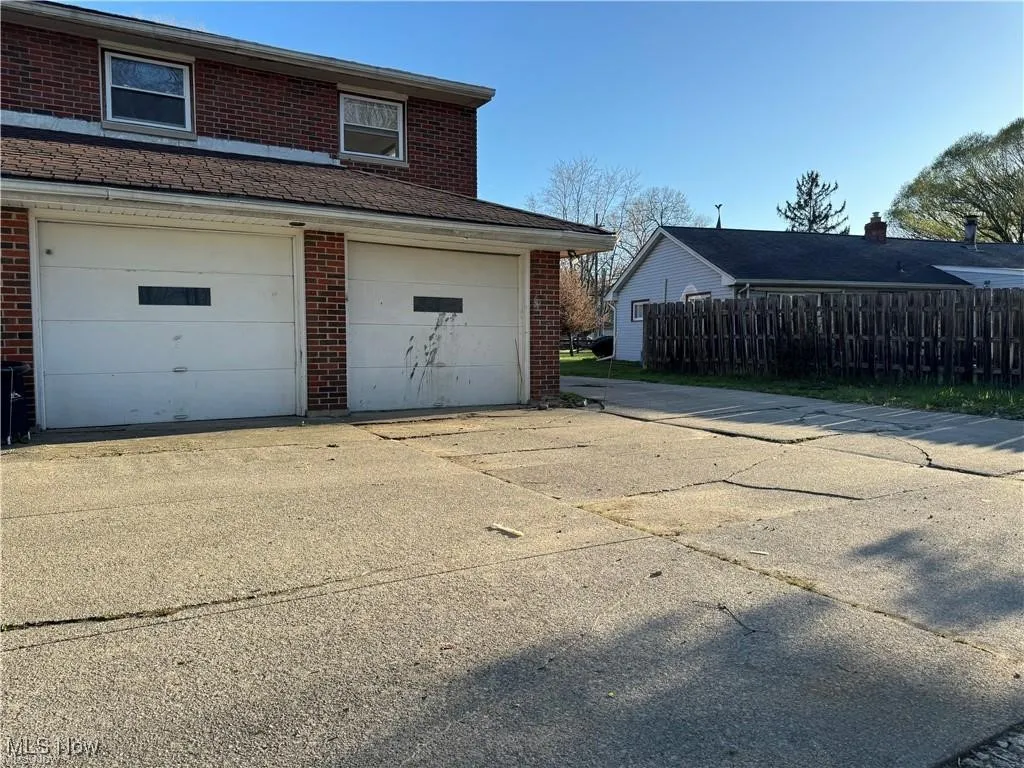 Garage with driveway