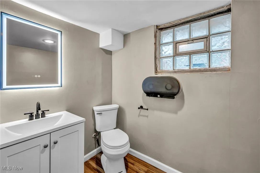 Basement half bath