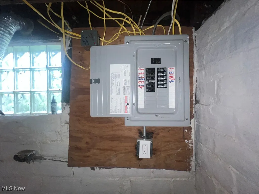 Utility room featuring electric panel